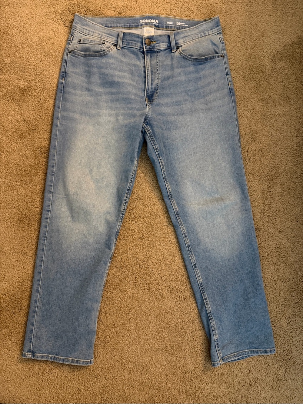 Sonoma Men's Light Blue Relaxed Straight Jeans